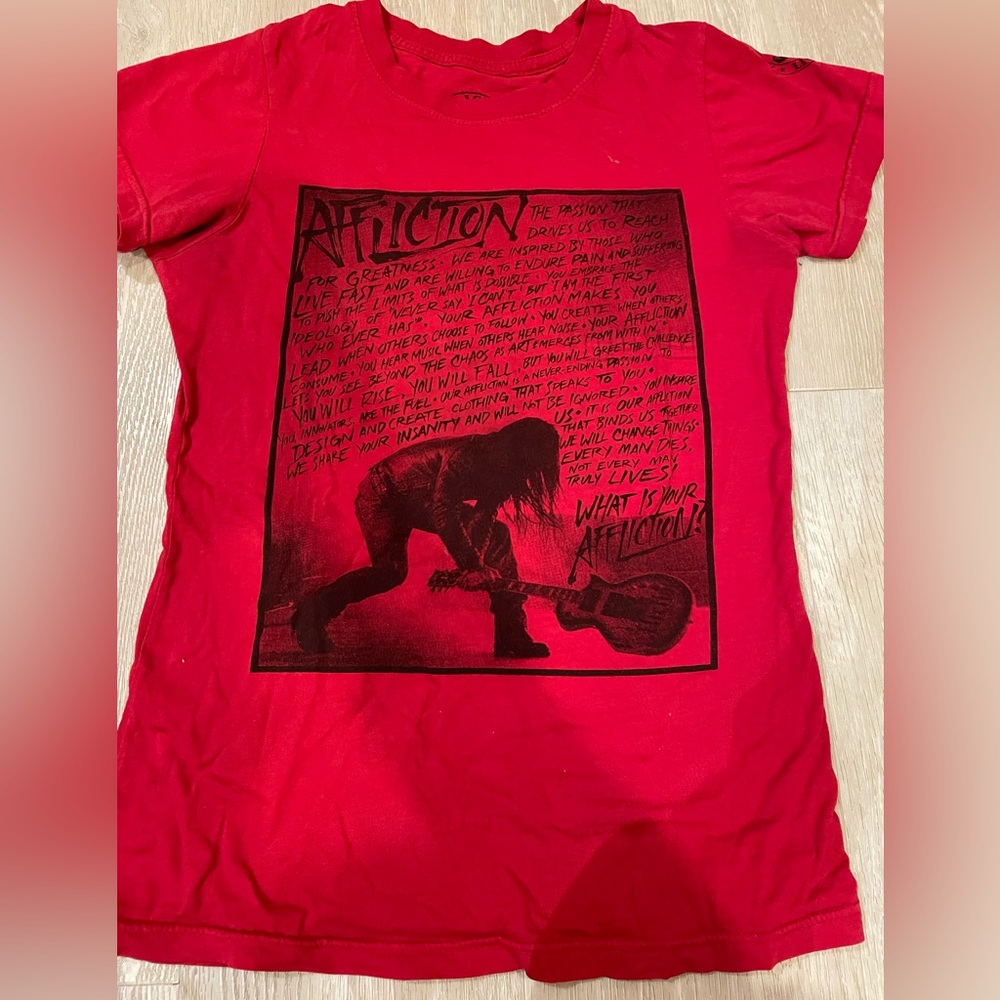 Affliction Red Graphic T